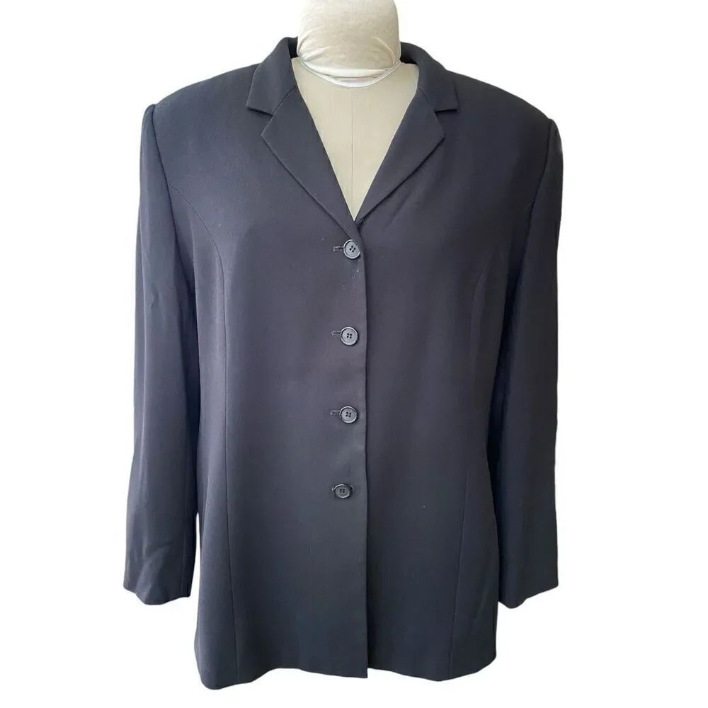 NYGARD Classic Black 4-Button Blazer Sz 16 Must-Have Staple Piece Plus